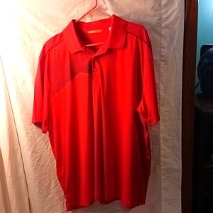 Red golf type men's shirt